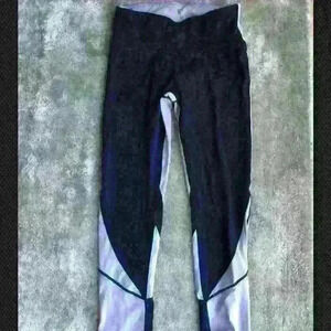 Will Lane Black Purple White Leggings